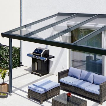 GUTTA Terrassendach Premium, BxT: 611x306 cm, Bedachung Dachplatten, BxT: 611x306 cm, Dach Sicherheitsglas klar