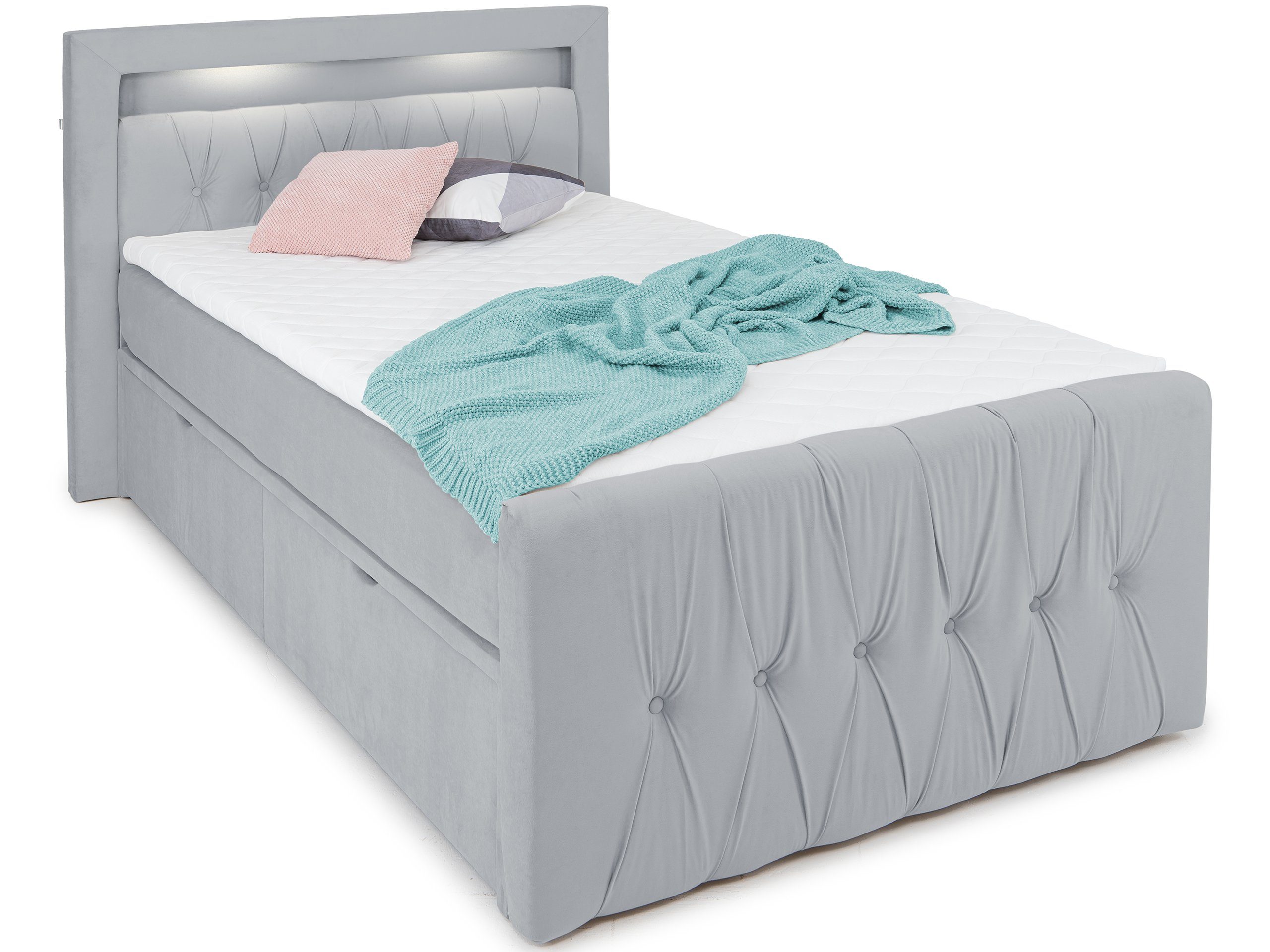 wonello Boxspringbett Valencia, mit LED-Beleuchtung und günstig online kaufen