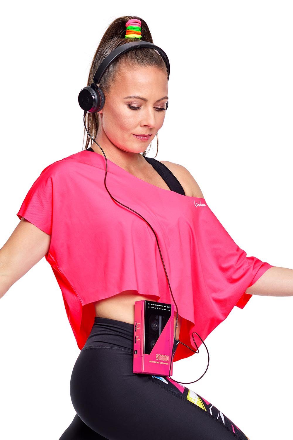 Functional neon pink Winshape Oversize-Shirt DT104