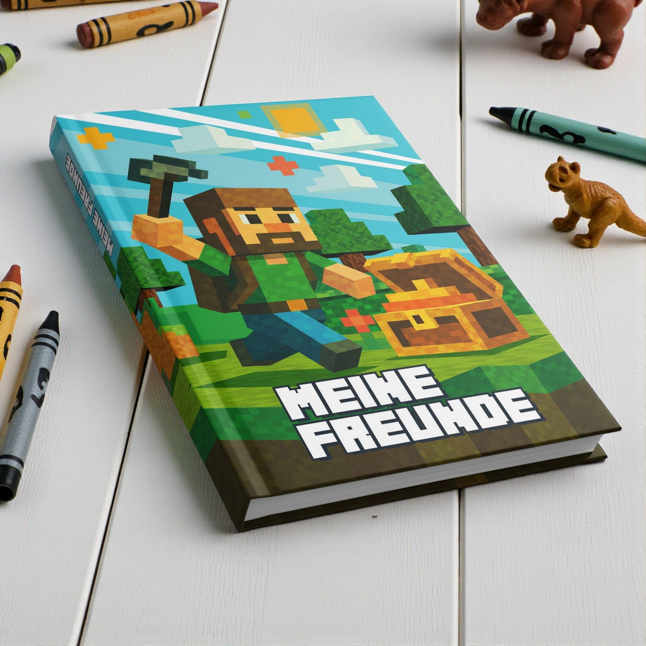 itenga Freundebuch itenga Freundebuch DIN A5 88 Seiten Motiv Blockgame PIXEL – Bild 5 von 5