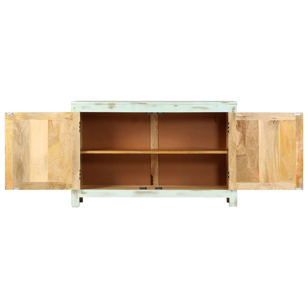 vidaXL Sideboard Sideboard Hellblau 110x35x70 cm Massivholz (1 St)