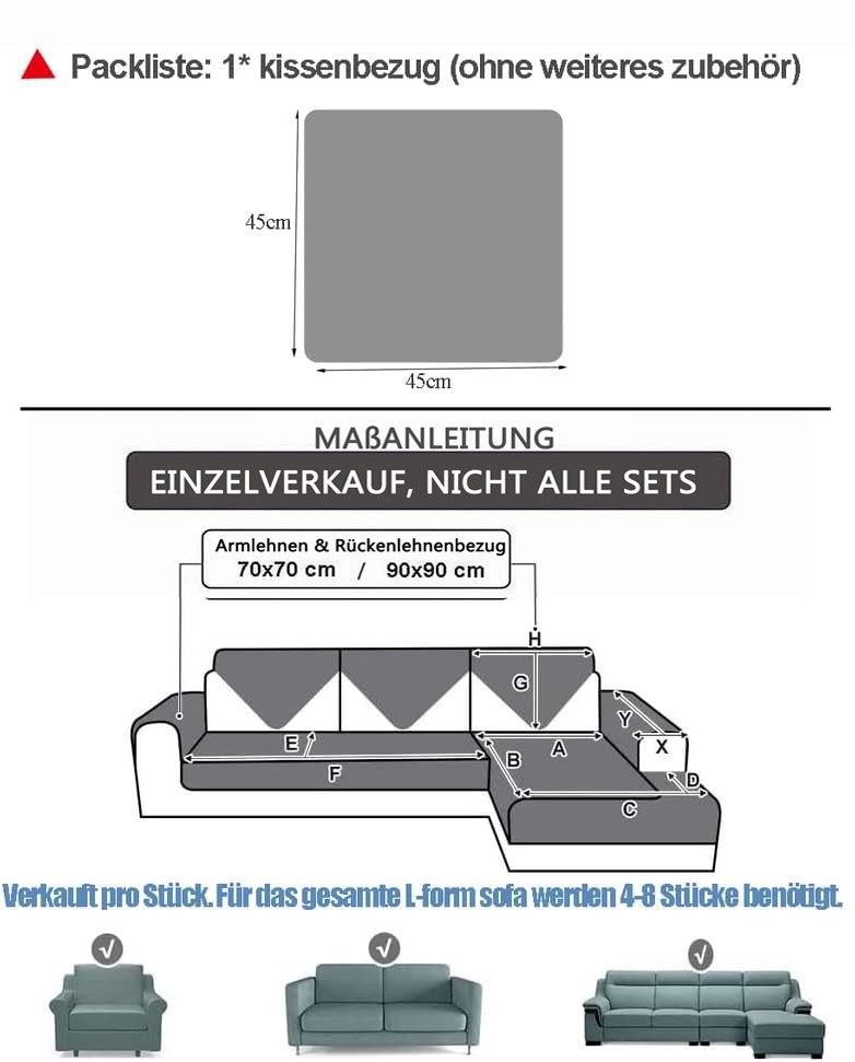 Minicloss Sofaschoner Sofaschoner Schlichtes, modernes Sofabezugs, dickes s günstig online kaufen