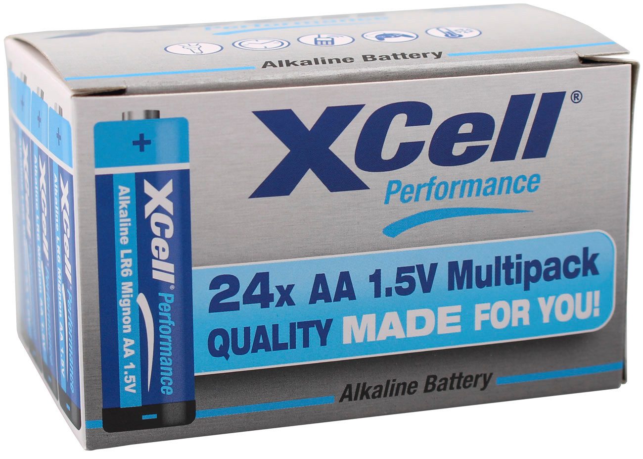 XCell 24x XCell Performance 1,5V LR6 Mignon AA AlMn Batterie Batterie