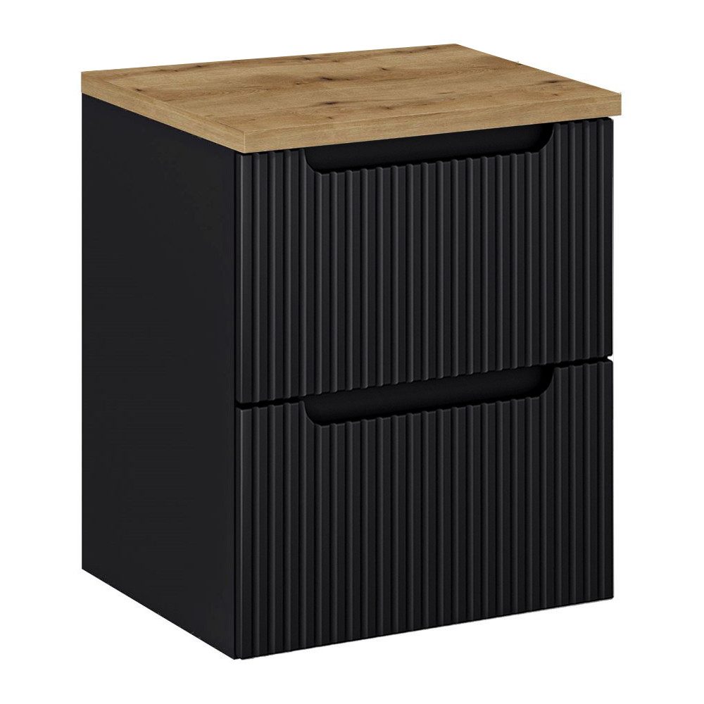 Lomadox Waschbeckenschrank NEWPORT-56-BLACK 50cm Waschtisch-Unterschrank 40 günstig online kaufen