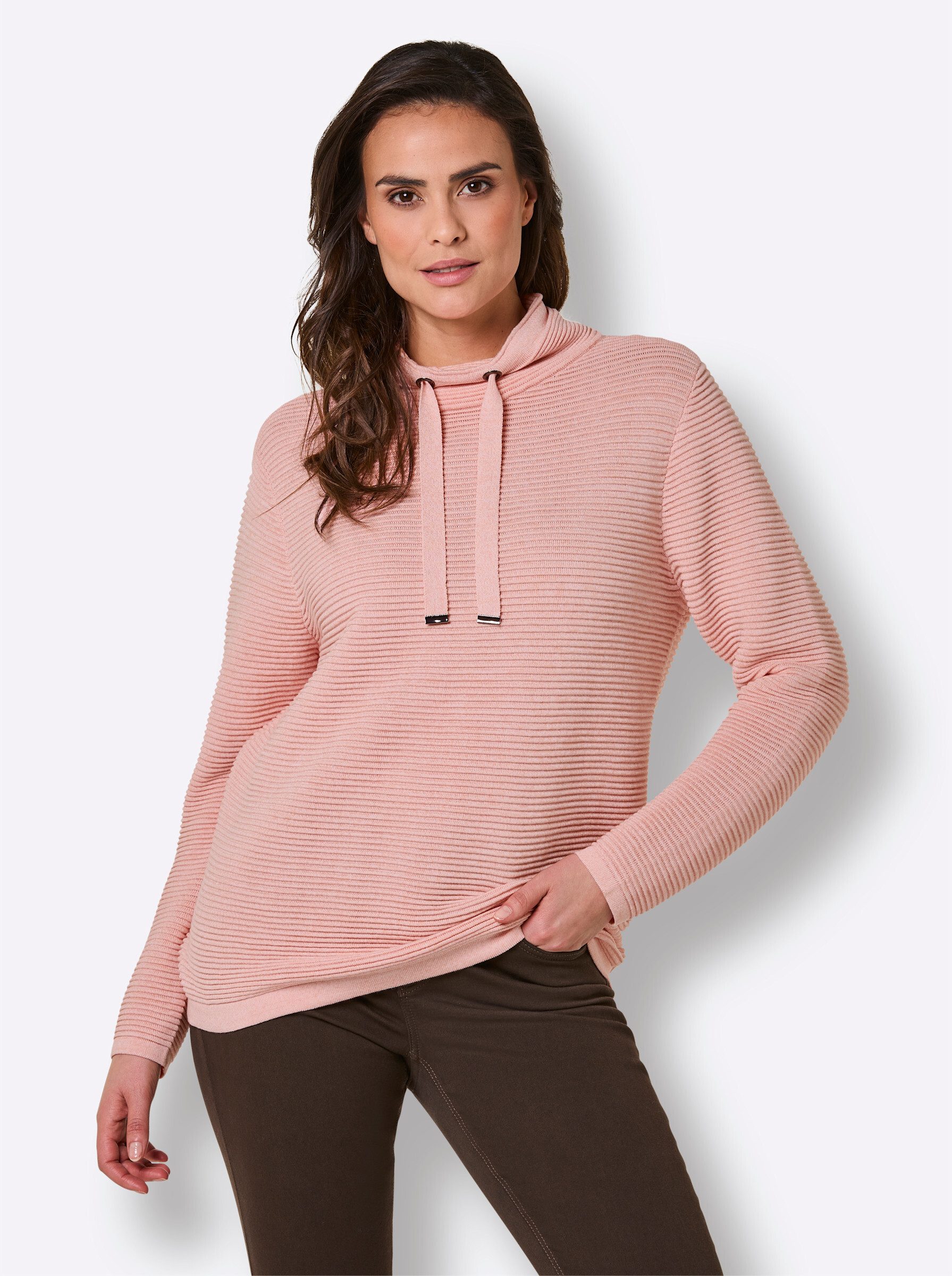 Strickpullover Lyocell-Baumwoll-Pullover Langarm