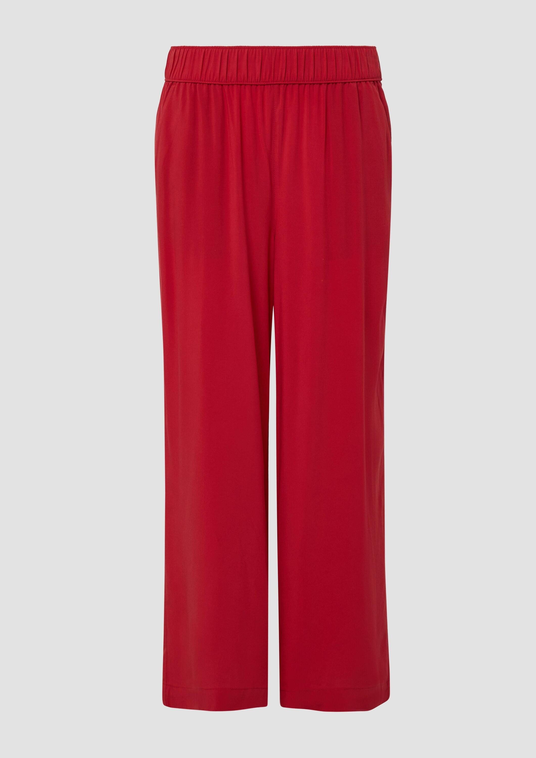 s.Oliver Culotte Hose Culotte aus Viskose mit Elastikbund