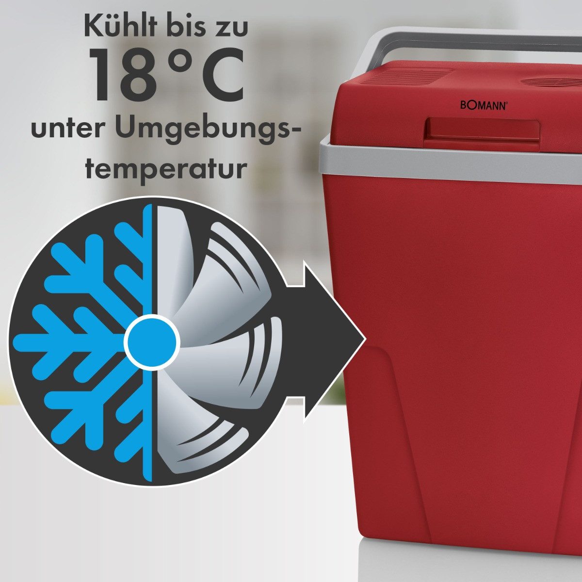 BOMANN Elektrische Kühlbox KB 6011.1 CB, Auto und Camping, 22L, 12V und 230V Anschluss – Bild 5 von 5