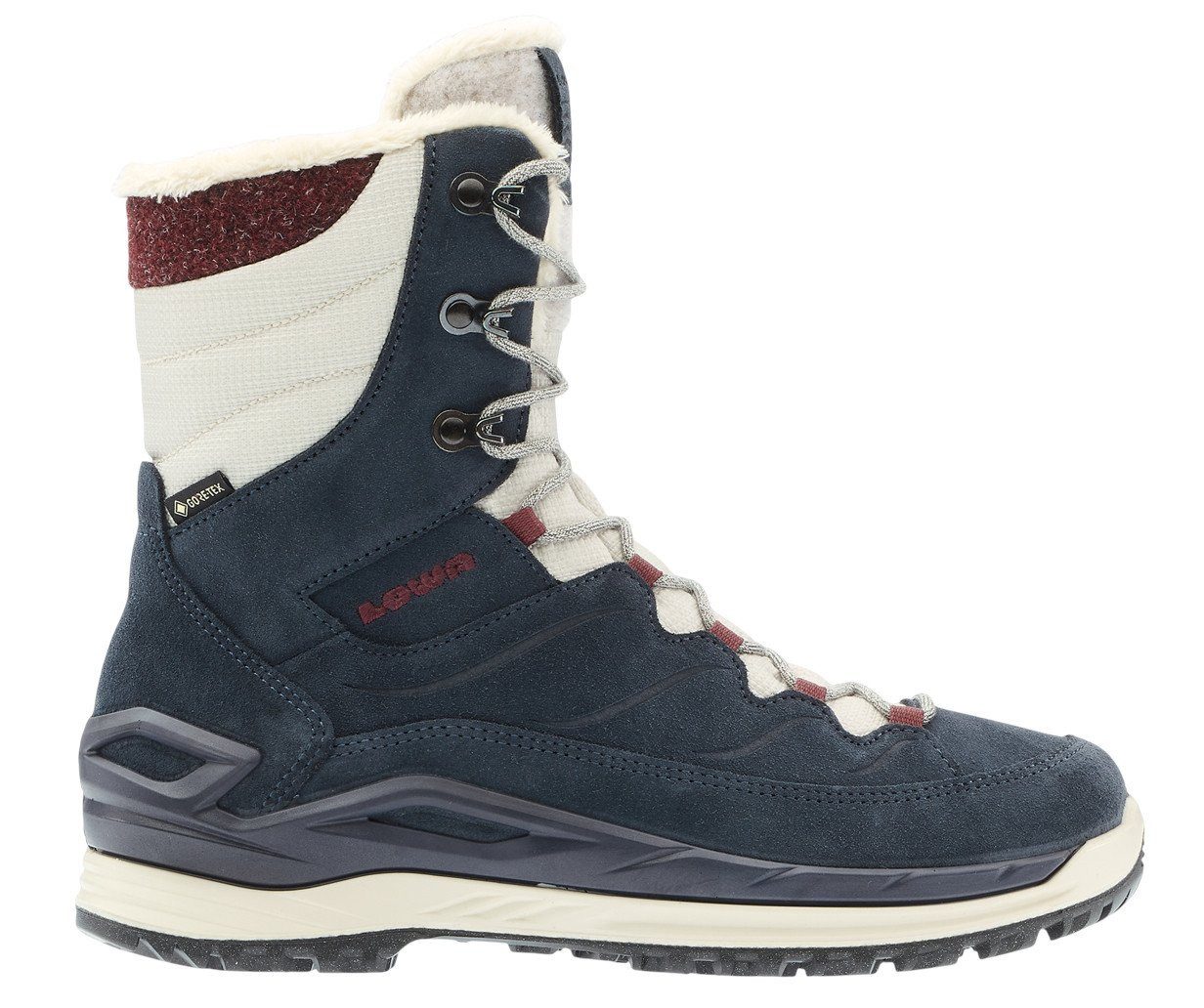 Calceta EVO GTX (Veloursleder, wasserdicht) navyblau/beige Damen Winterstiefel