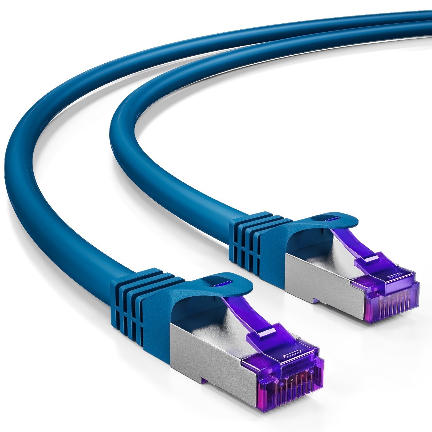 deleyCON deleyCON 20m RJ45 Patchkabel SFTP PiMF Netzwerkkabel mit CAT7 LAN- Kabel