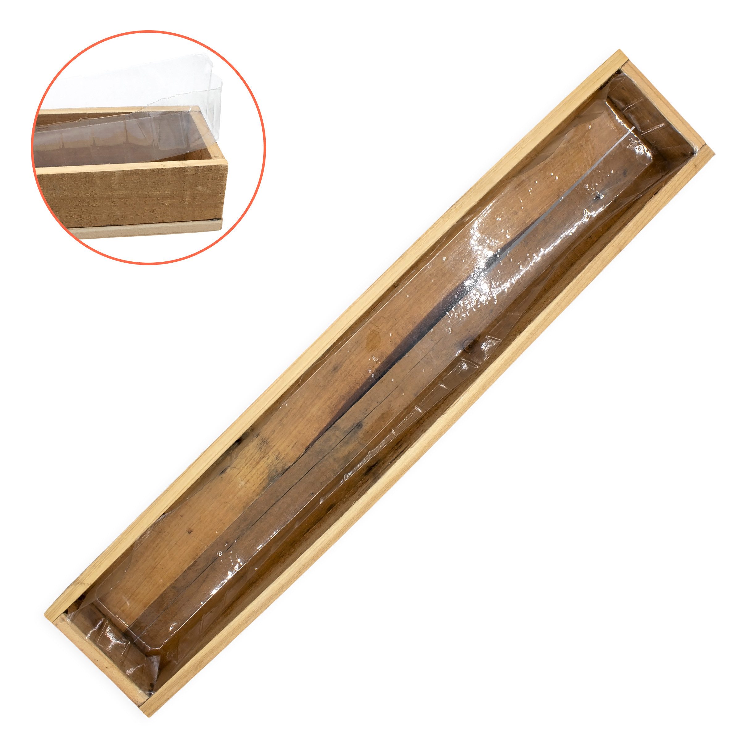 Spetebo Blumenkasten Holz Pflanzkasten natur mir Folie 70 x 13 cm (Anzahl, 1 St., Stück), direkt bepflanzbar