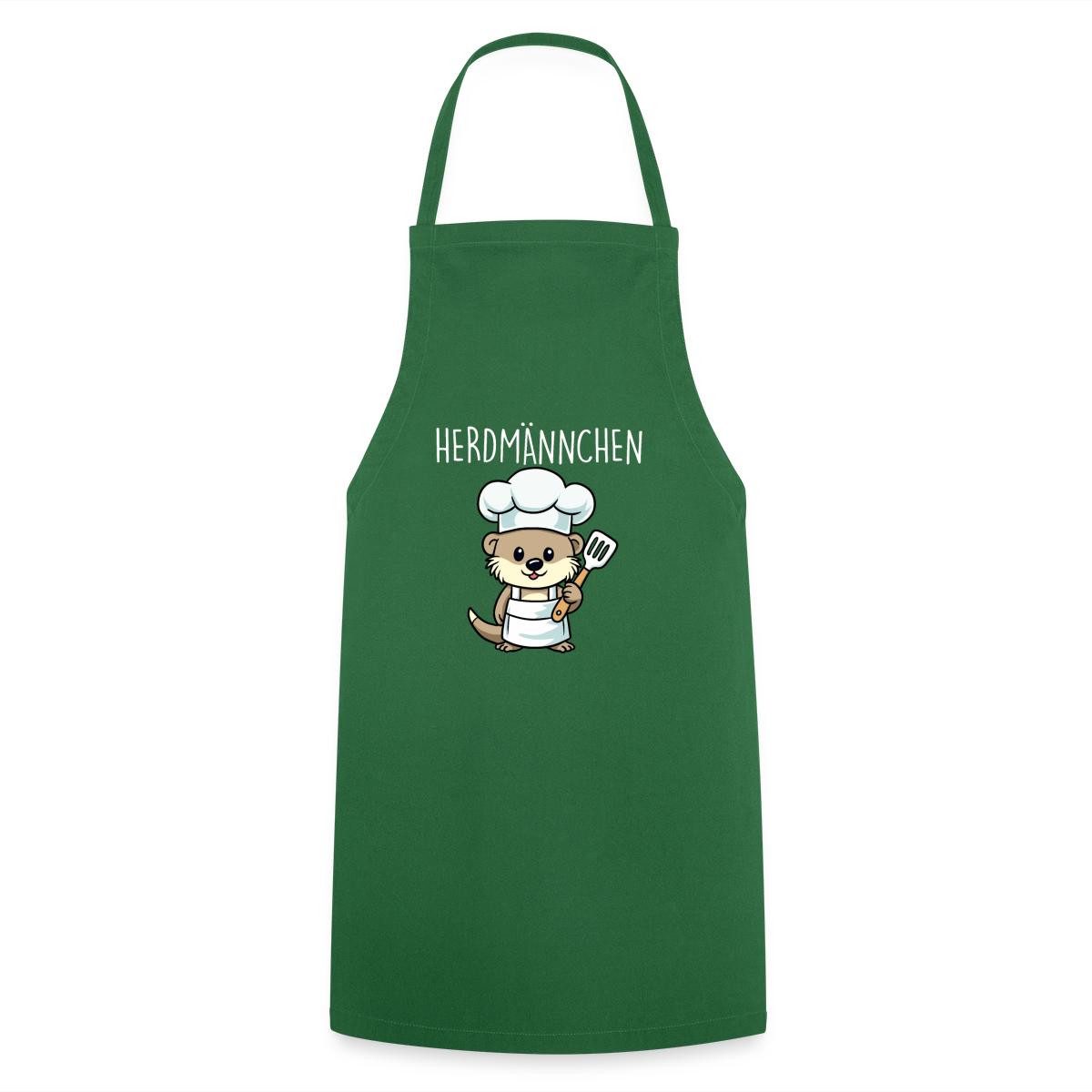 Spreadshirt Kochschürze Herdmännchen Otter Koch Kochschürze, (1-tlg)