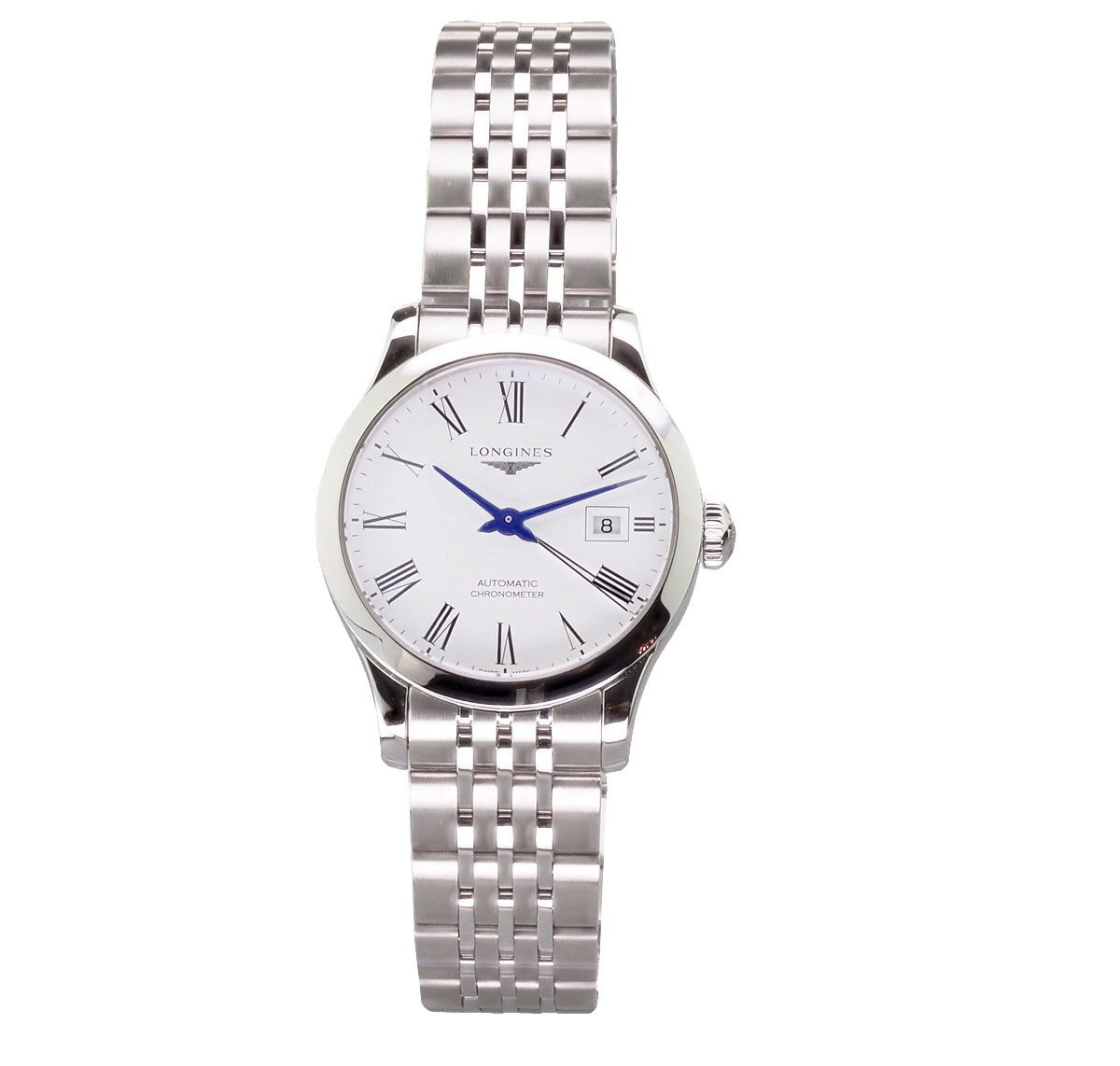 LONGINES Automatikuhr Swiss Made L23214116 Record Damen Uhr Chronometer Record, entspiegeltes Saphirglas und Saphir Glasboden