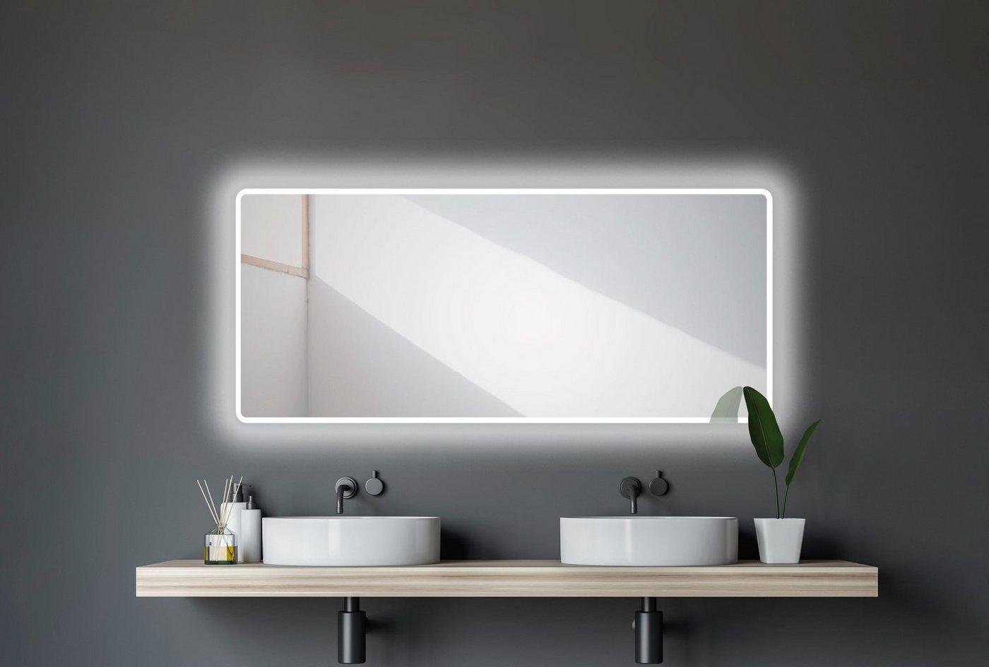 Talos Badspiegel »Moon«, 160 x 70 cm, Design Lichtspiegel-HomeTrends