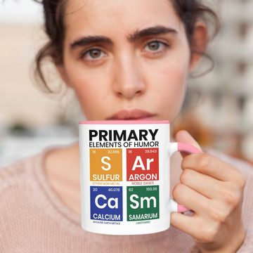 Trendation Tasse Primary Elemts Of Humor S Ar Ca Sm Chemiker Geschenkidee Sarkasmus Ch