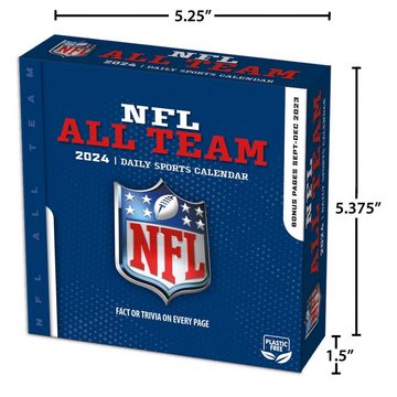 Turner Tischkalender NFL All Team - NFL - Tages-Abreißkalender 2024