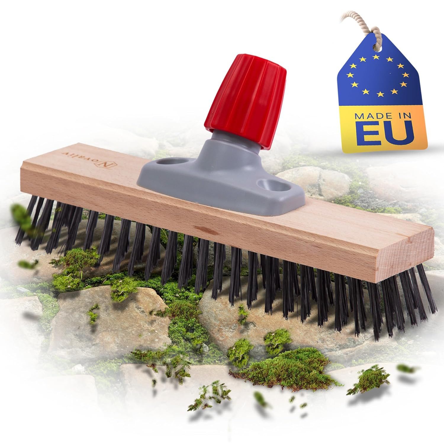 Novaliv Kehrgarnitur 31187-1x, Novaliv Robuster Drahtbesen Moos Basic Effiziente Moosentfernung Draht