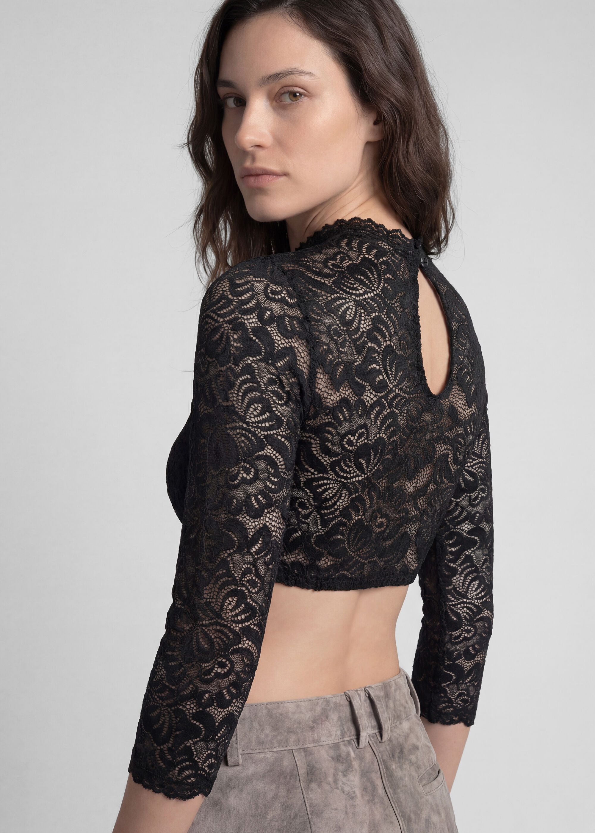 Spieth & Wensky Dirndlbluse Amsterdam (1-tlg) mit floralen Spitzenmuster – Bild 3 von 4