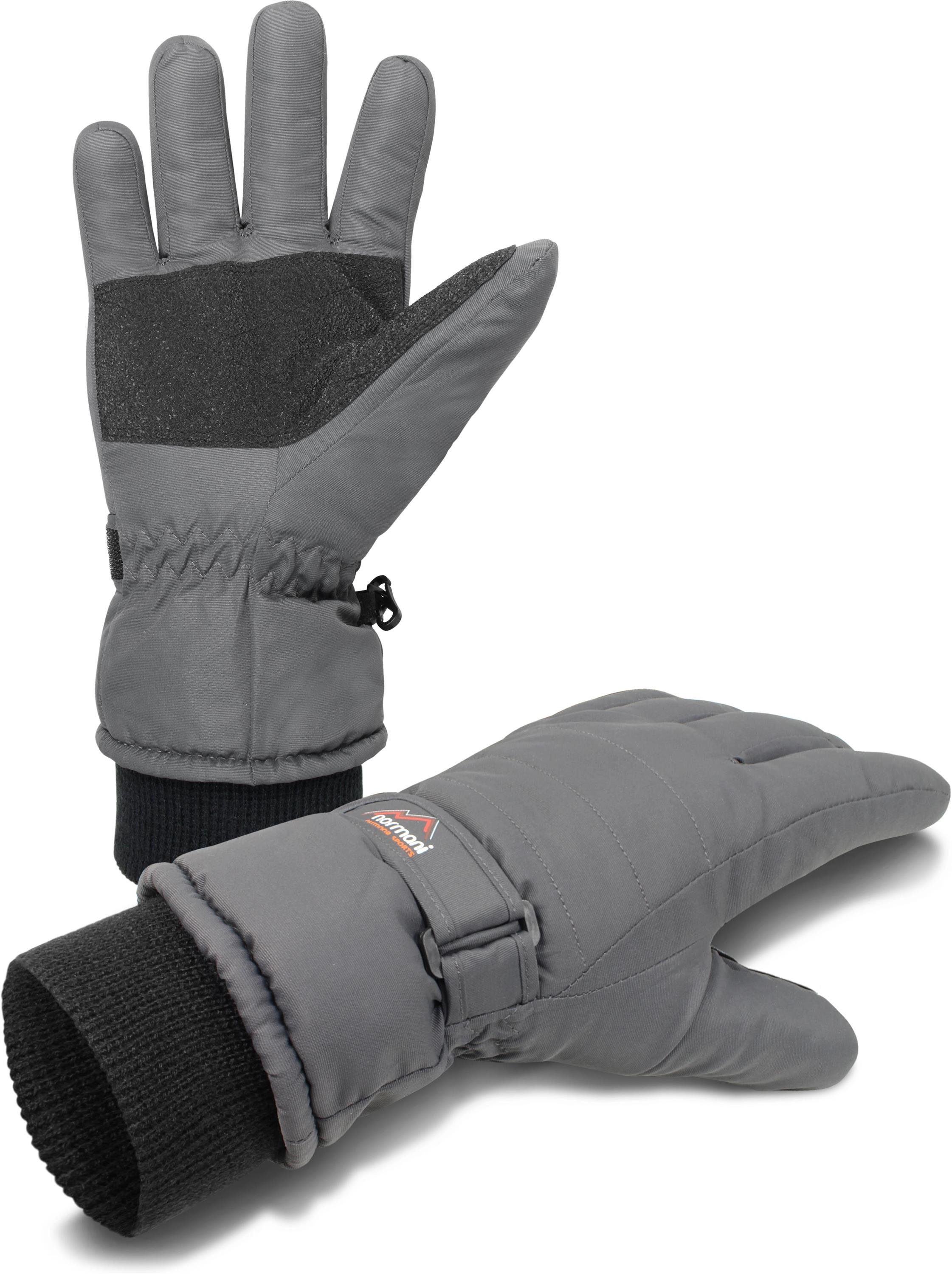 normani Skihandschuhe Winterhandschuhe mit 3M Thinsulate™ (40 g) Wasserdichte Snowboardhandschuhe mit warmen Fleece für Damen und Herren Anthrazit | Handschuhe