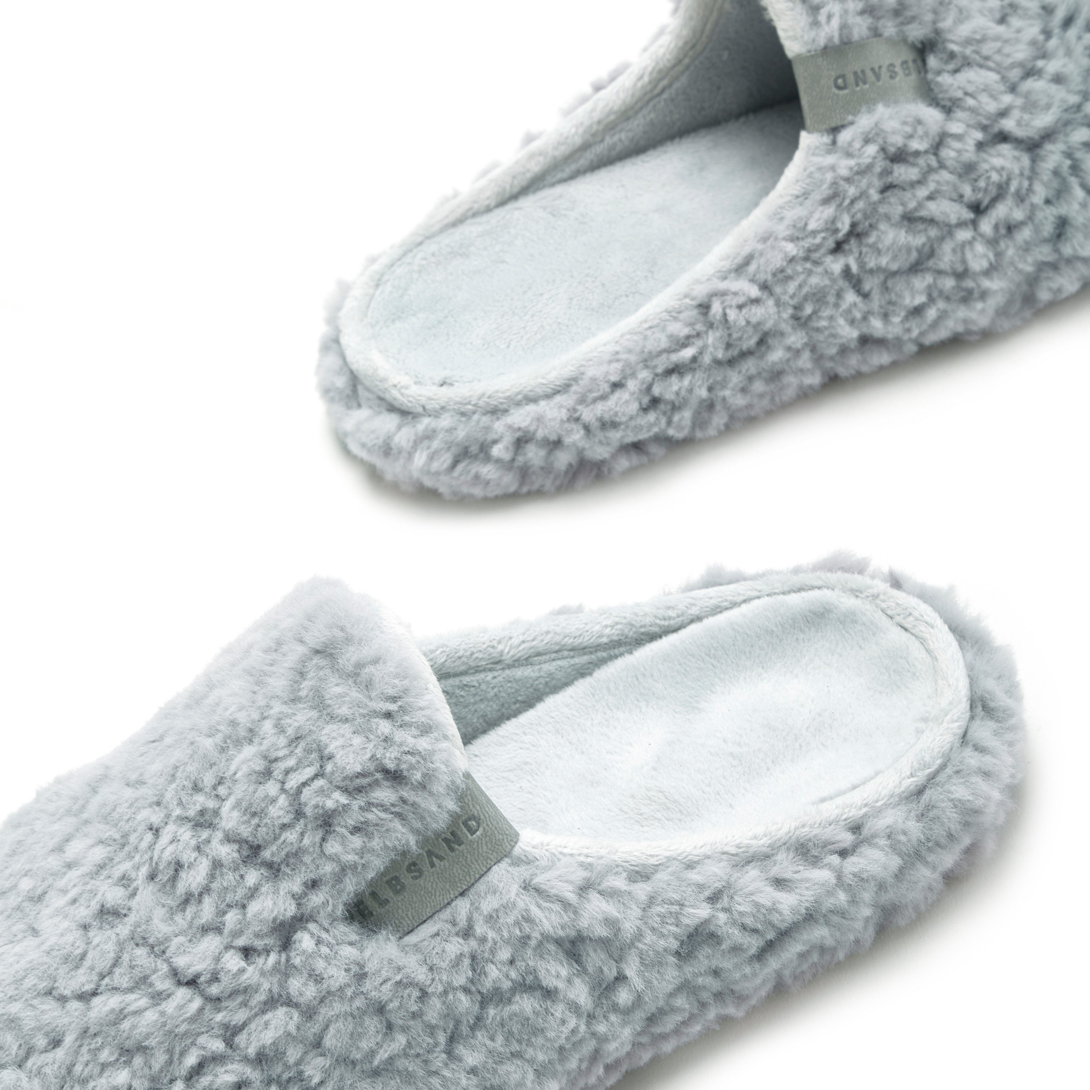 Elbsand Hausschuh, Pantoffel, Mule Pantolette mit kuscheligem Fellimitat