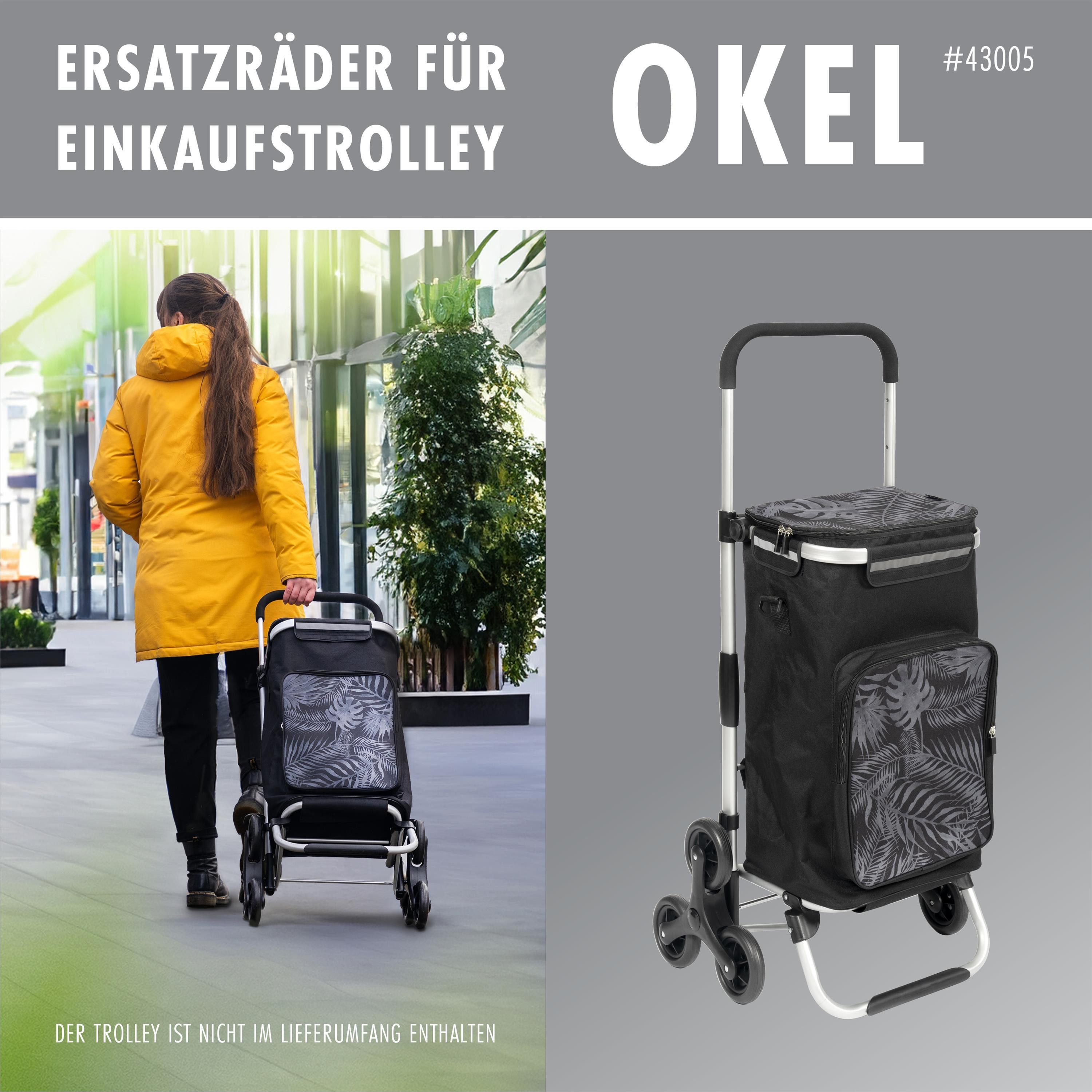 eluno Ersatzrad 2er SET für Einkaufstrolley OKEL (2 St)