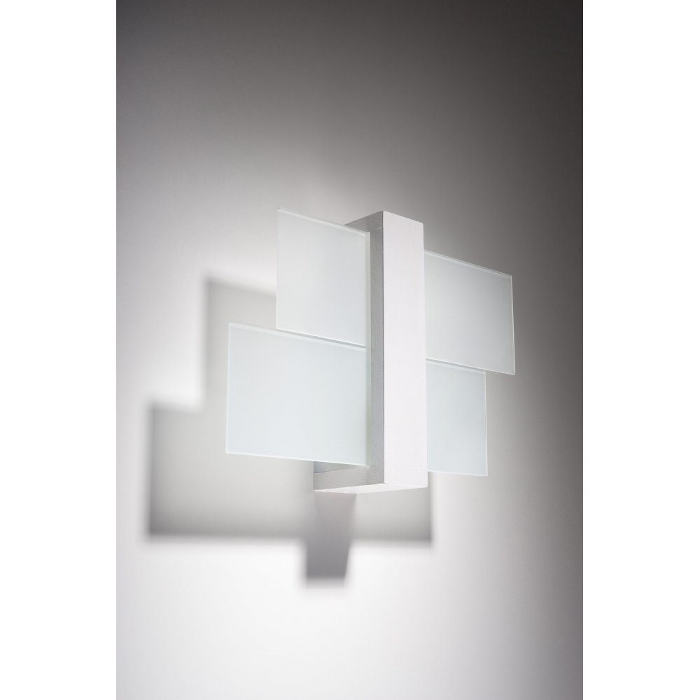 SOLLUX lighting Deckenleuchte Wandlampe Wandleuchte 1x 30x12x30 FENIKS ca. weiß, E27, cm 1