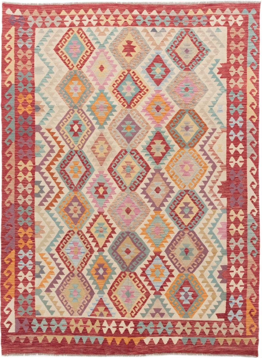 Orientteppich Kelim Afghan 208x273 Handgewebter Orientteppich, Nain Trading, rechteckig, Höhe: 3 mm