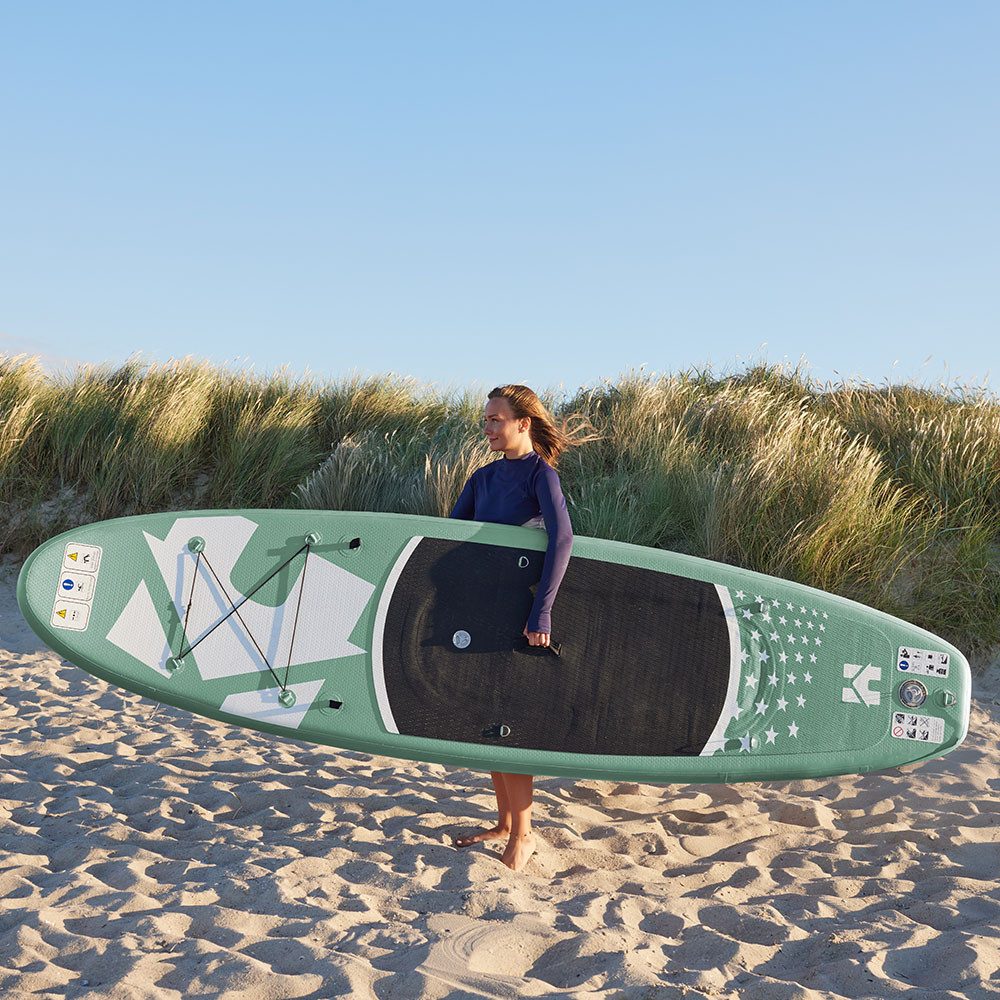 HOME DELUXE SUP-Board Stand Up Paddle Board MOANA, (mit Paddel, Pumpe & Transportrucksack), rutschfest & Single Layer Drop Stitch, Paddelboard, Paddling Board