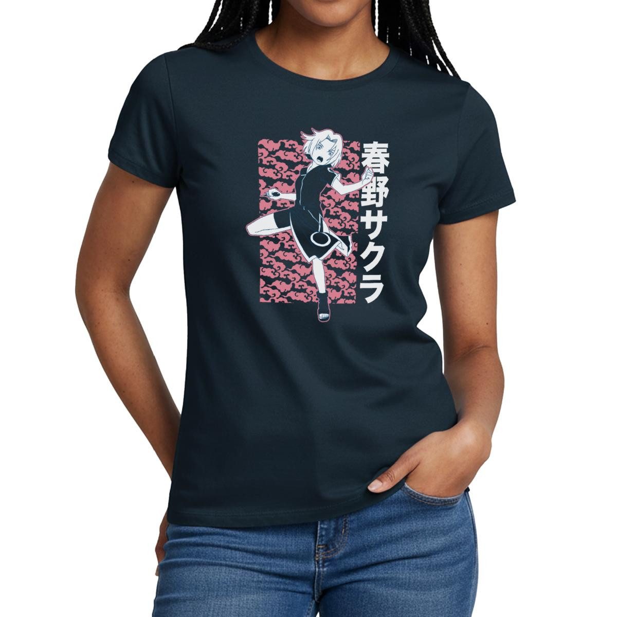T-Shirt Naruto Cooles Design Mit Sakura Frauen T-Shirt