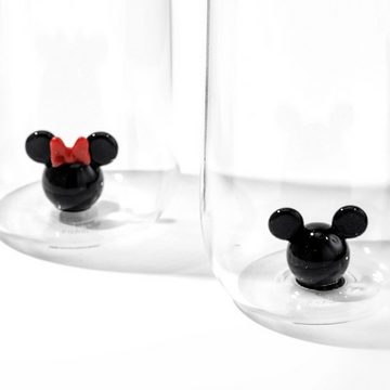 JoyJolt Glas Micky und Minnie Maus Gläser-Set - Disney