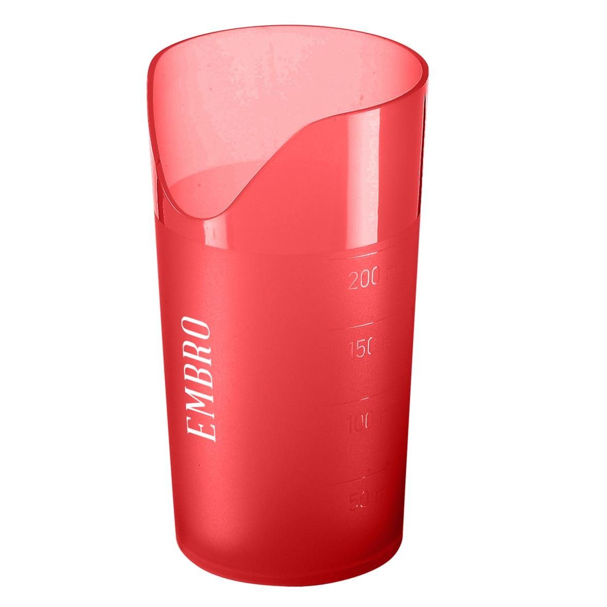 elasto Becher ergonomischer Trinkbecher 0,2L transparenter Wasserbecher BPA-frei, Made in Germany, Partybecher, Modern Cup, Designer Becher