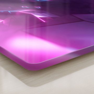 DEQORI Schneidebrett 'Virtuelles Leuchtdesign', Glas, Platte Frühstücksbrett Schneideplatte