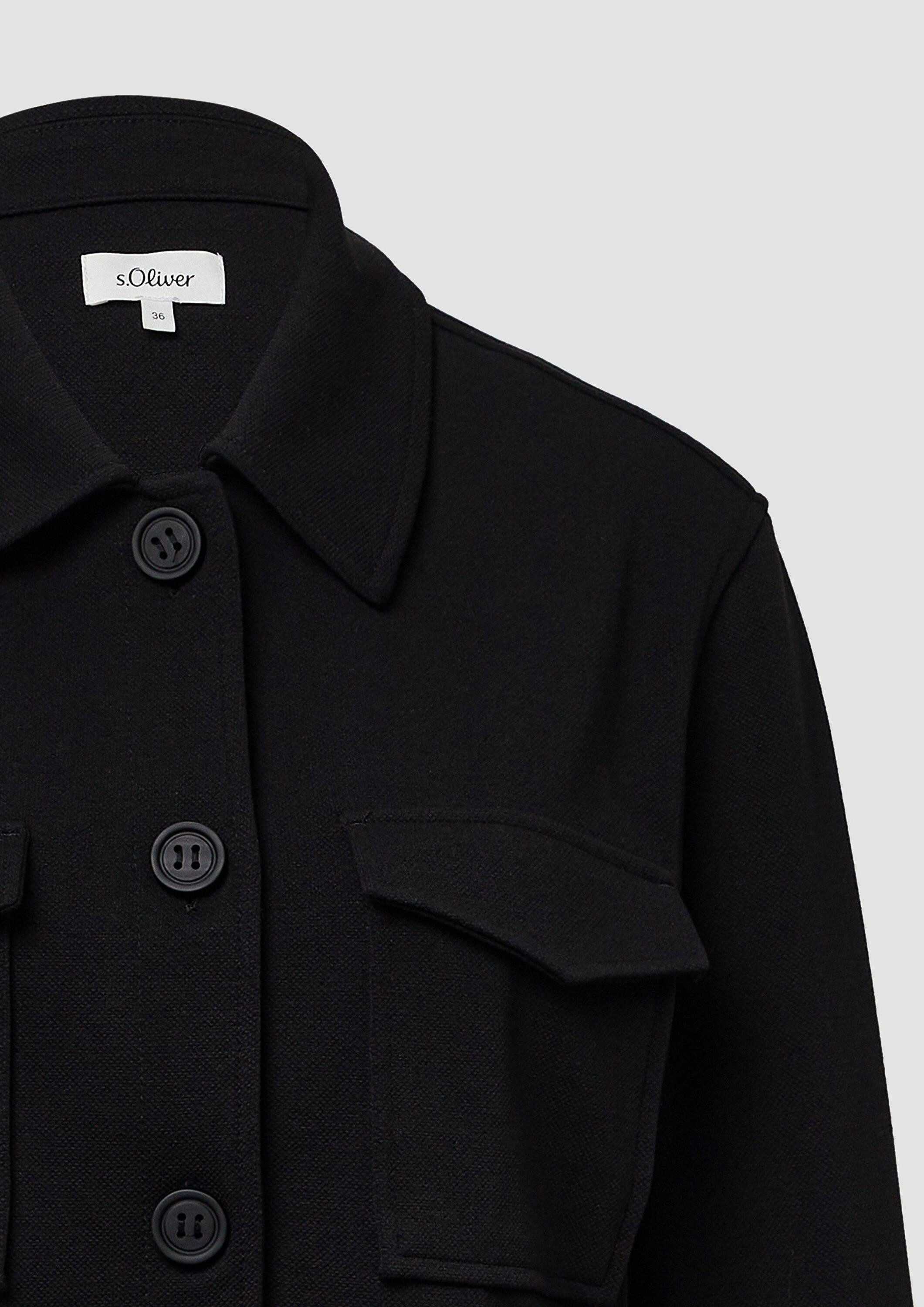 s.Oliver Funktionsjacke Indoor-Jacke Strukturierte Jacke aus Interlock