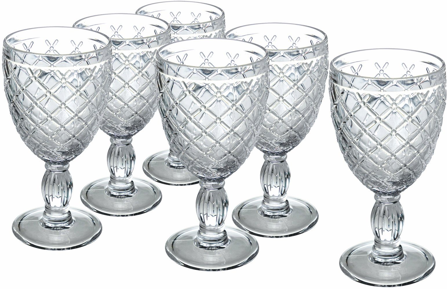Villa d'Este Weinglas Castle Trasparent, 6-tlg., Glas, Gläser-Set, 6-teilig, Inhalt 280 ml. € 59,99