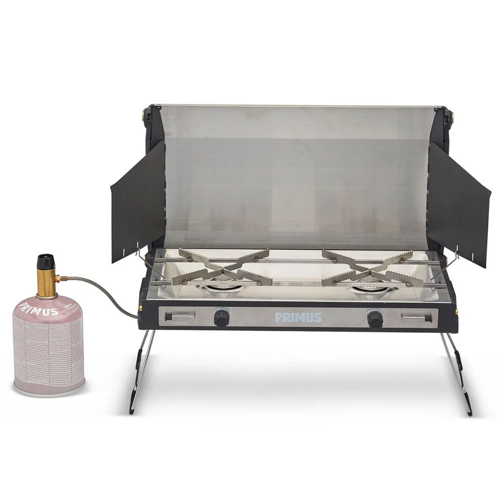 Primus Gaskocher Tupike Stove II Campingkocher mit 2 Flammen Gaskocher Grill, (1-St), klappbar, Flamme separat einstellbar
