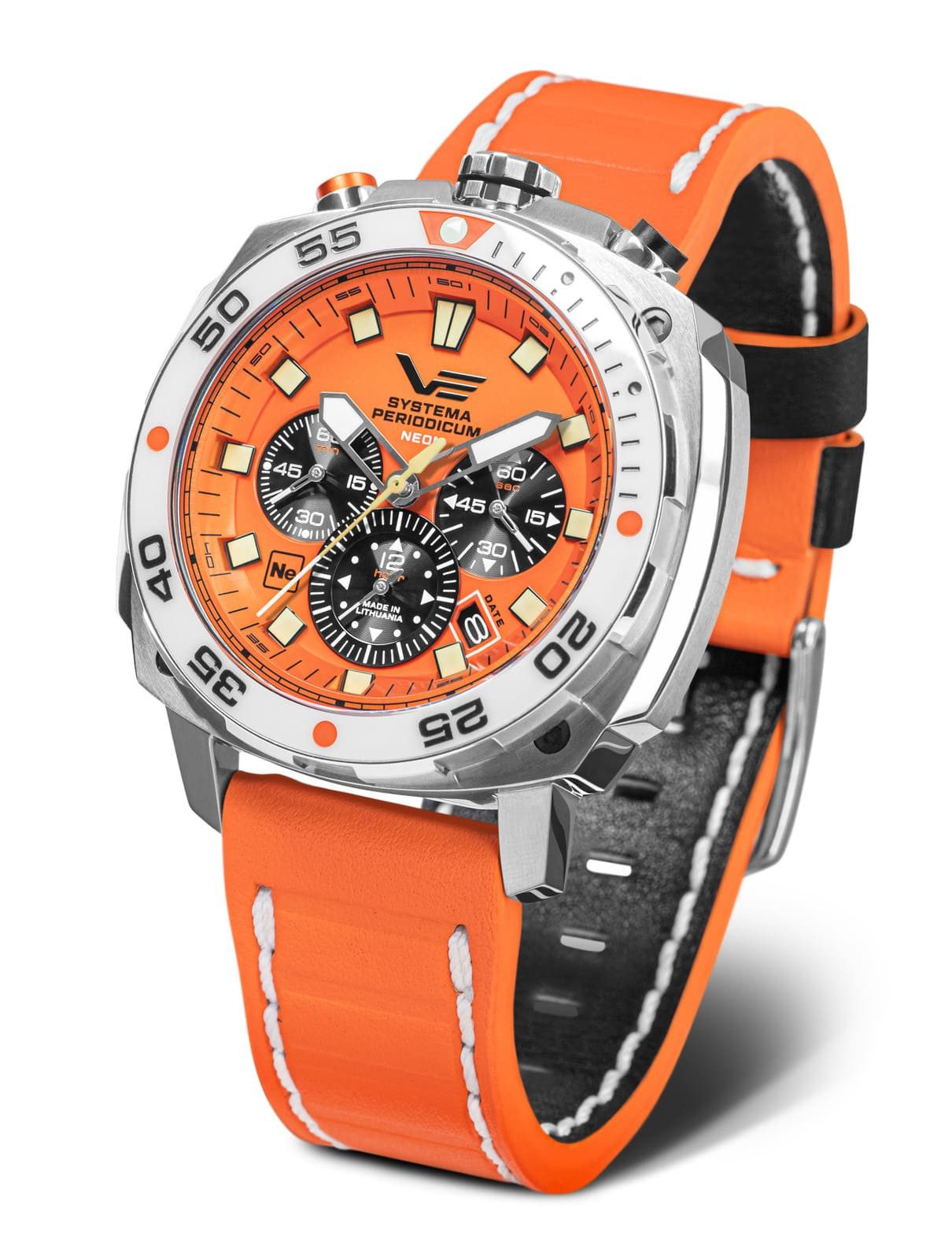 Vostok Europe Chronograph Systema Periodicum 650A723-L – Neon-Design, 45,5  günstig online kaufen