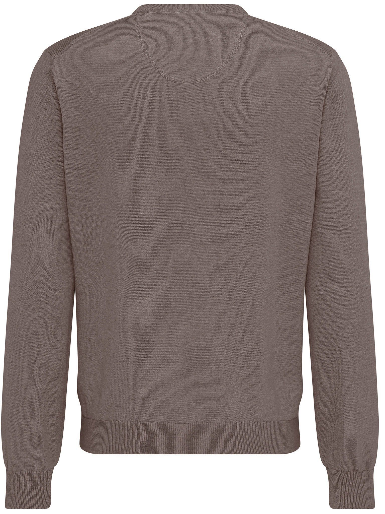 FYNCH-HATTON Strickpullover FYNCH-HATTON Pullover V-Kragen mit V-Ausschnitt mit earth (1-tlg)