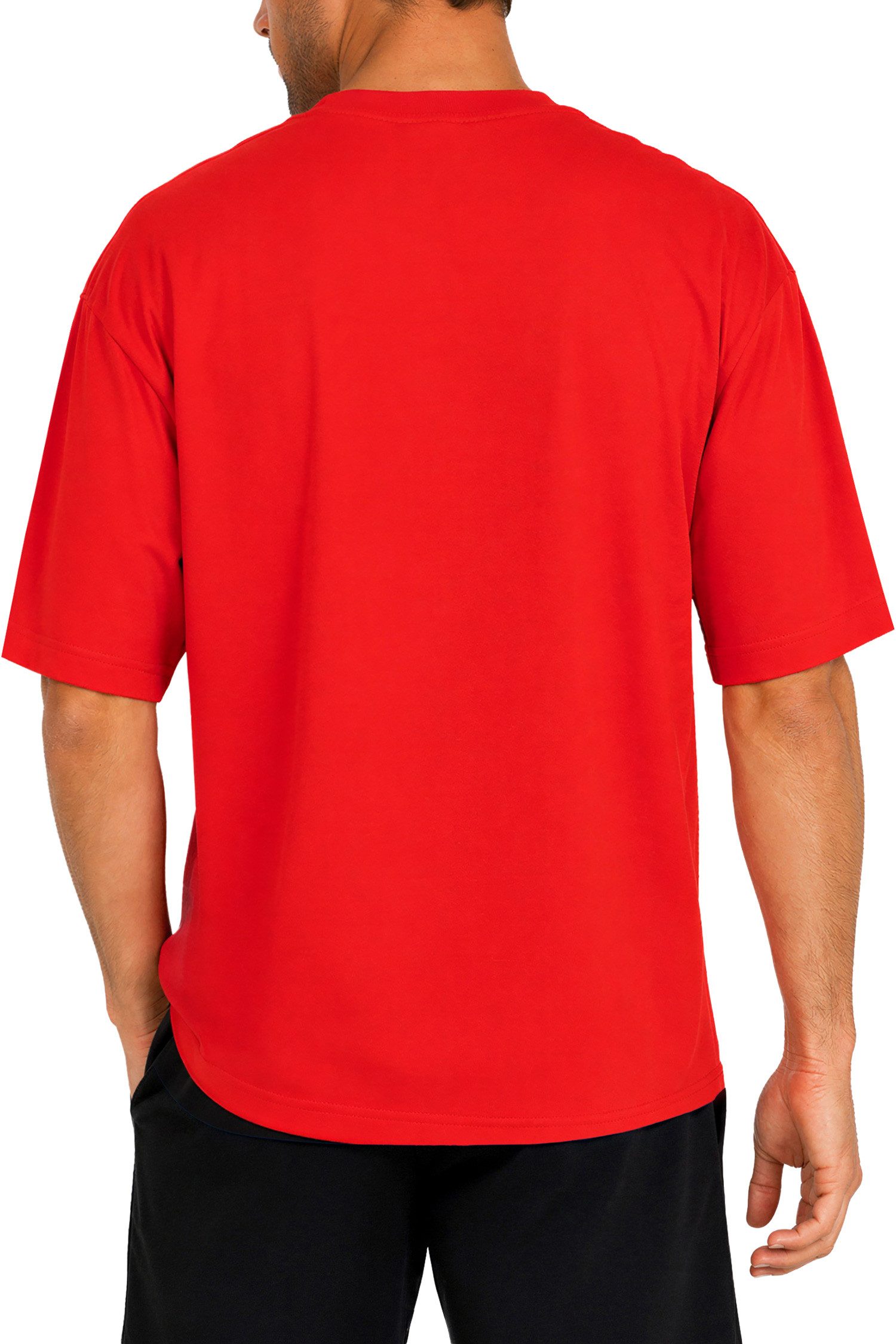 Reichstadt T-Shirt Herren Regular Fit Kurzarmshirt Shoulder Drop 25RS071 in kräftigen Farben
