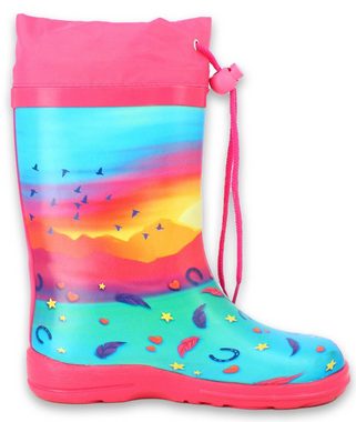 Beck Gummistiefel Sunrise Gummistiefel (wasserdichter, schmaler Stiefel, für trockene Füße bei Regen und Matschwetter) weicher flexibler Naturkautschuk, herausnehmbare Innensohle