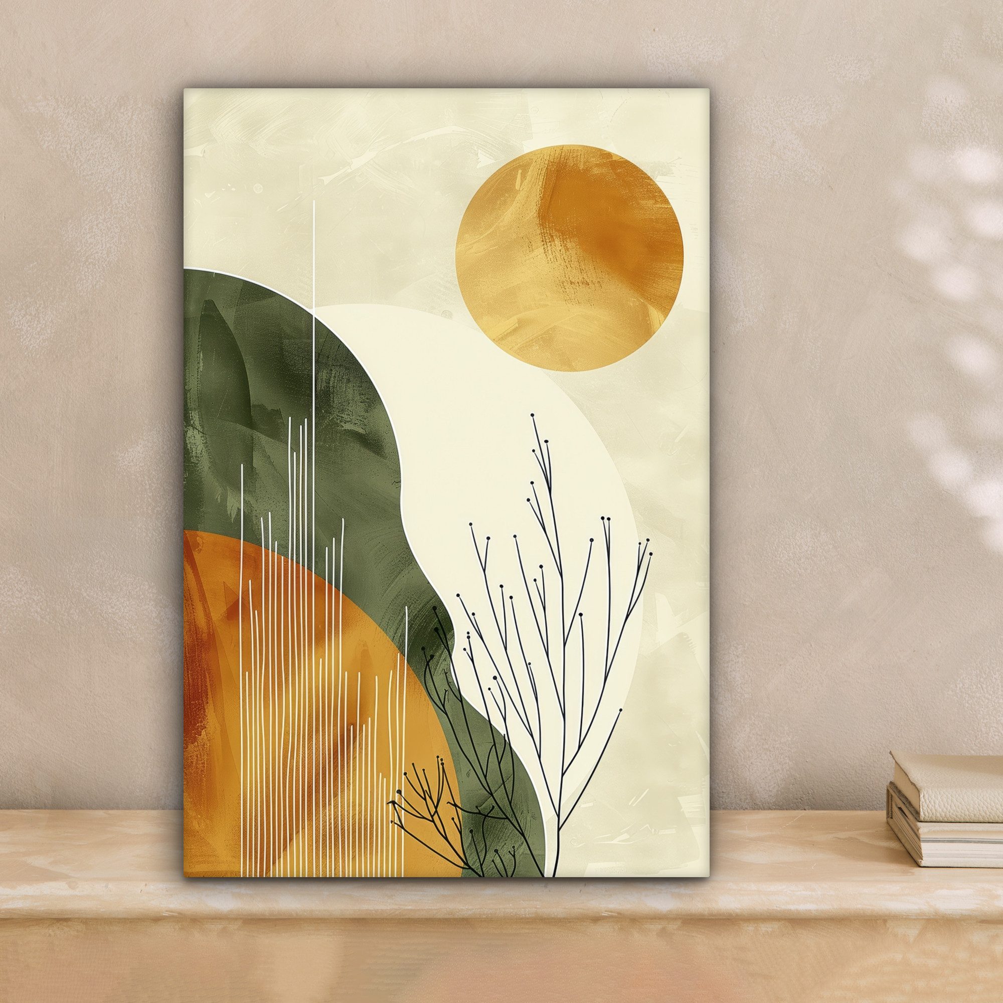 OneMillionCanvasses® Leinwandbild Abstrakt - Landschaft - Sonne - Kunst, Fo günstig online kaufen