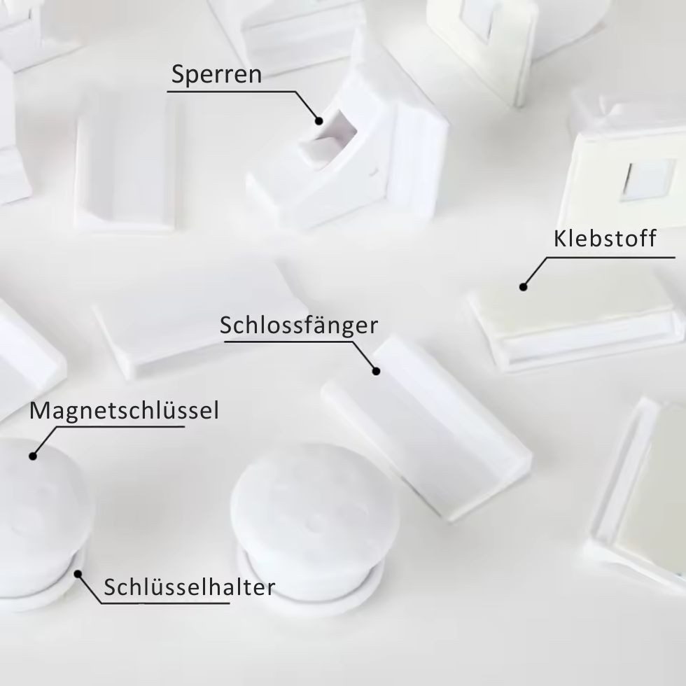 Montegoni Kindersicherung 10x Baby Magnet Schrankschloss mit 2 Schlüsseln K günstig online kaufen