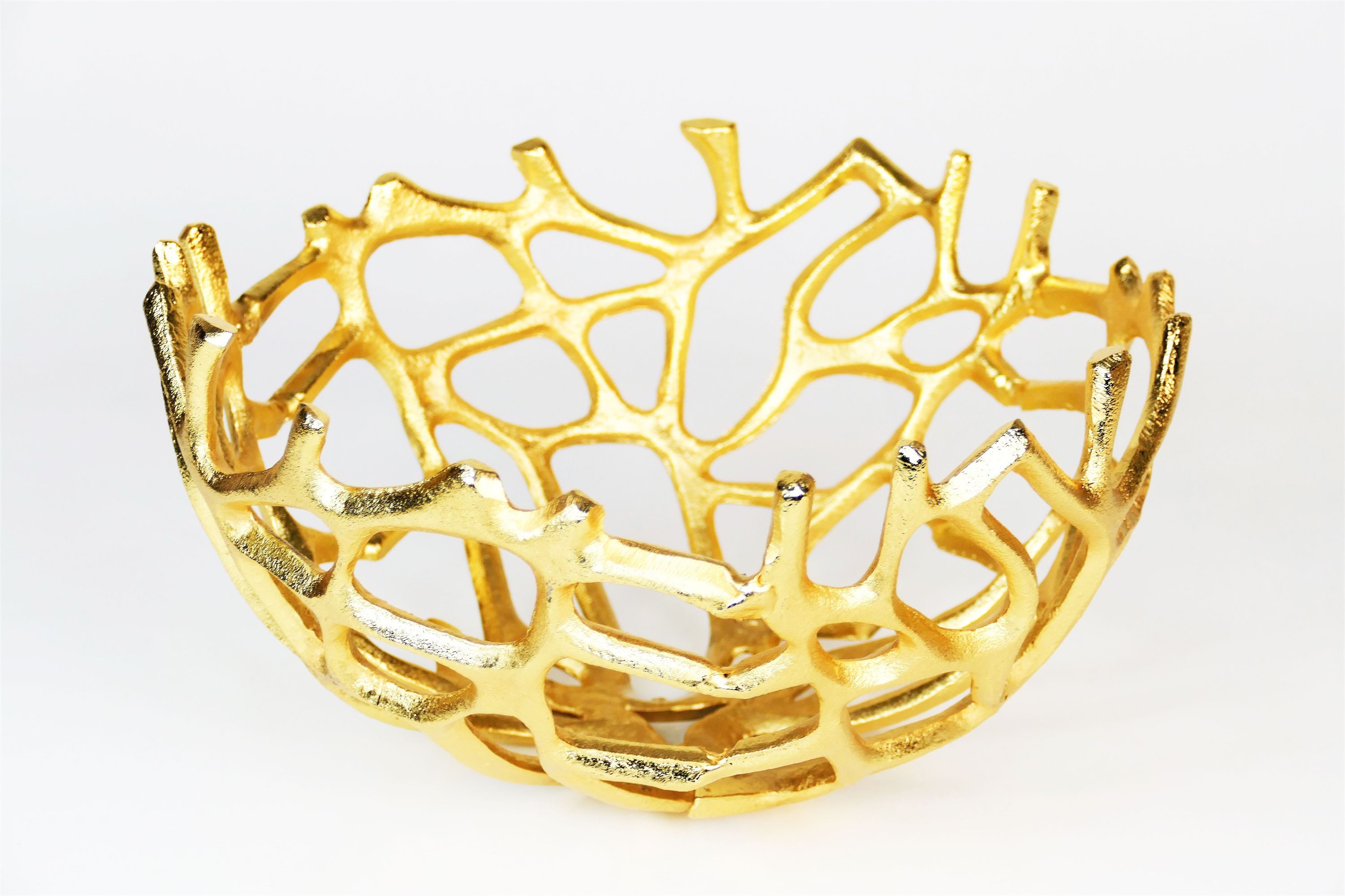 ARTRA Dekoschale Aluminium Schale "Klara" in Gold rund Tischdekoration Tisc günstig online kaufen