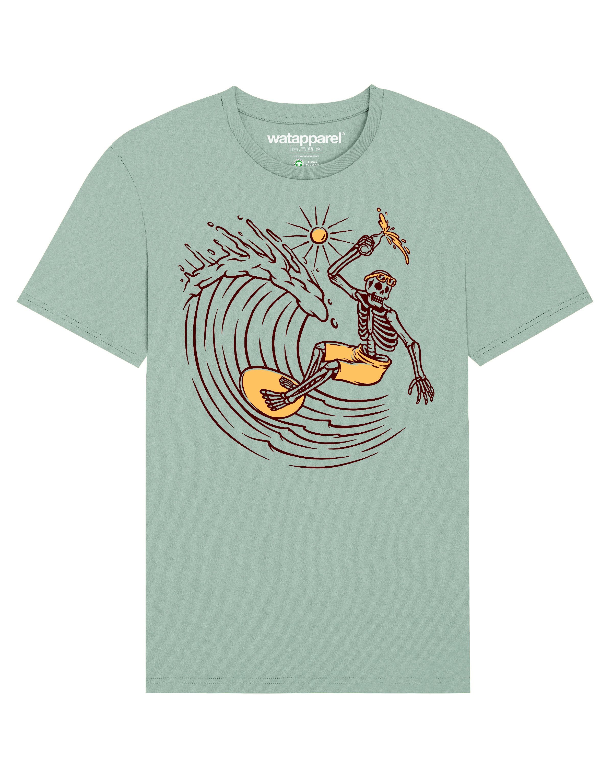 wat? Apparel Print-Shirt Surfing for life (1-tlg) Aloe