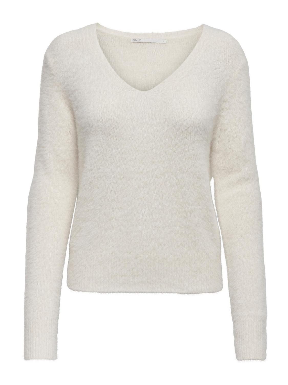 ONLY Strickpullover ONLELLA PIUMO LS V-NECK KNT günstig online kaufen