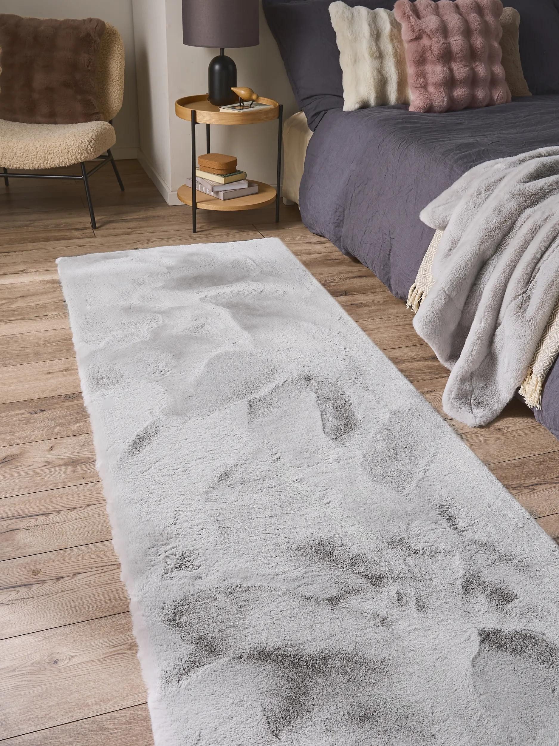 benuta Fellteppich Dave, rechteckig, Höhe: 21 mm, Teppich Wohnzimmer, Schlafzimmer, Esszimmer, Flur, Kunstfaser, Cozy