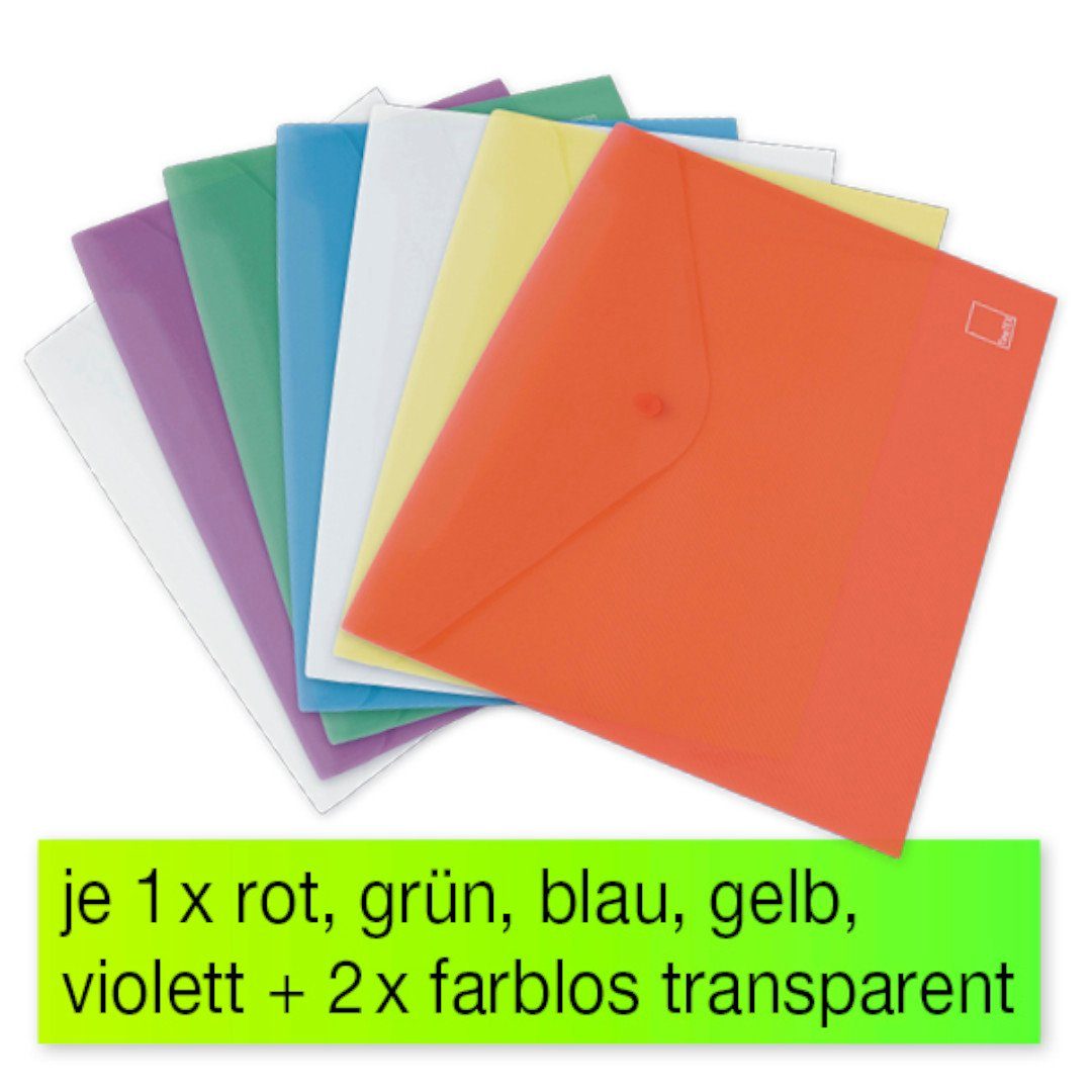 TimeTEX Dokumententasche Set Dokumentenmappen A4, 7-tlg., farbsortiert (7-tlg)