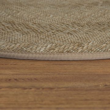 Teppich Malmedy 490, Paco Home, rund, Höhe: 4 mm, Flachgewebe, melierte Sisal-Optik, In- und Outdoor geeignet