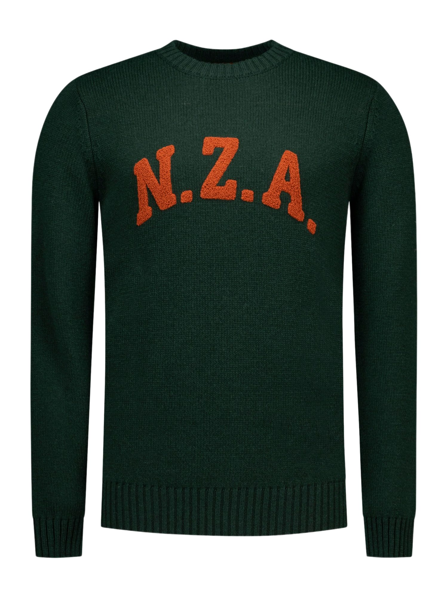 New Zealand Auckland Strickpullover NZA263 H grün,Casual,Wolle,Logoprint,Rundhals,Langarm,Regular Fit