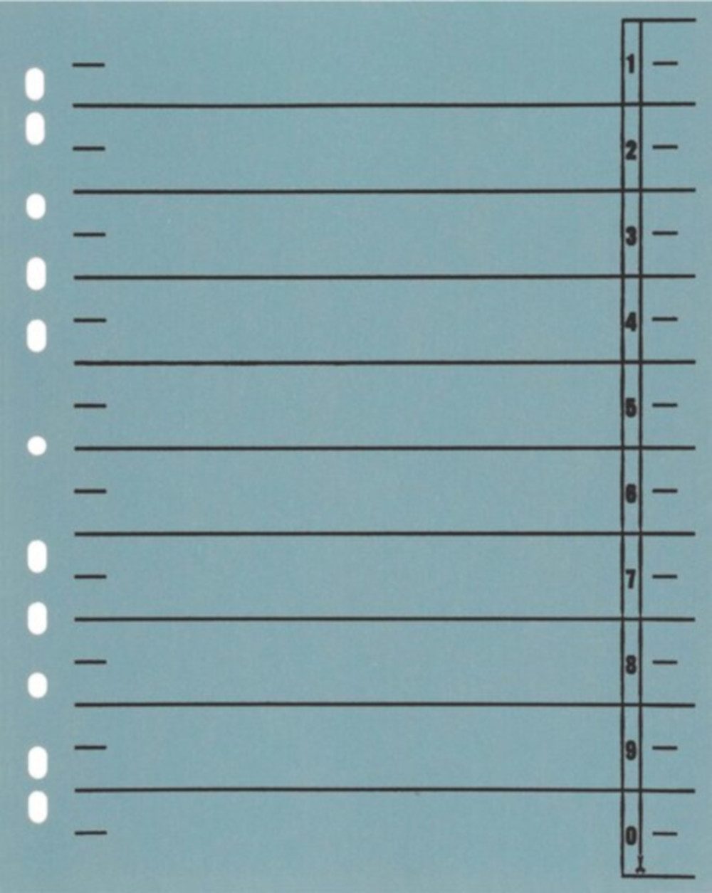 Aktenordner Büroring Trennblätter A4 230g/m² blau schwarzer Orgadruck VE100