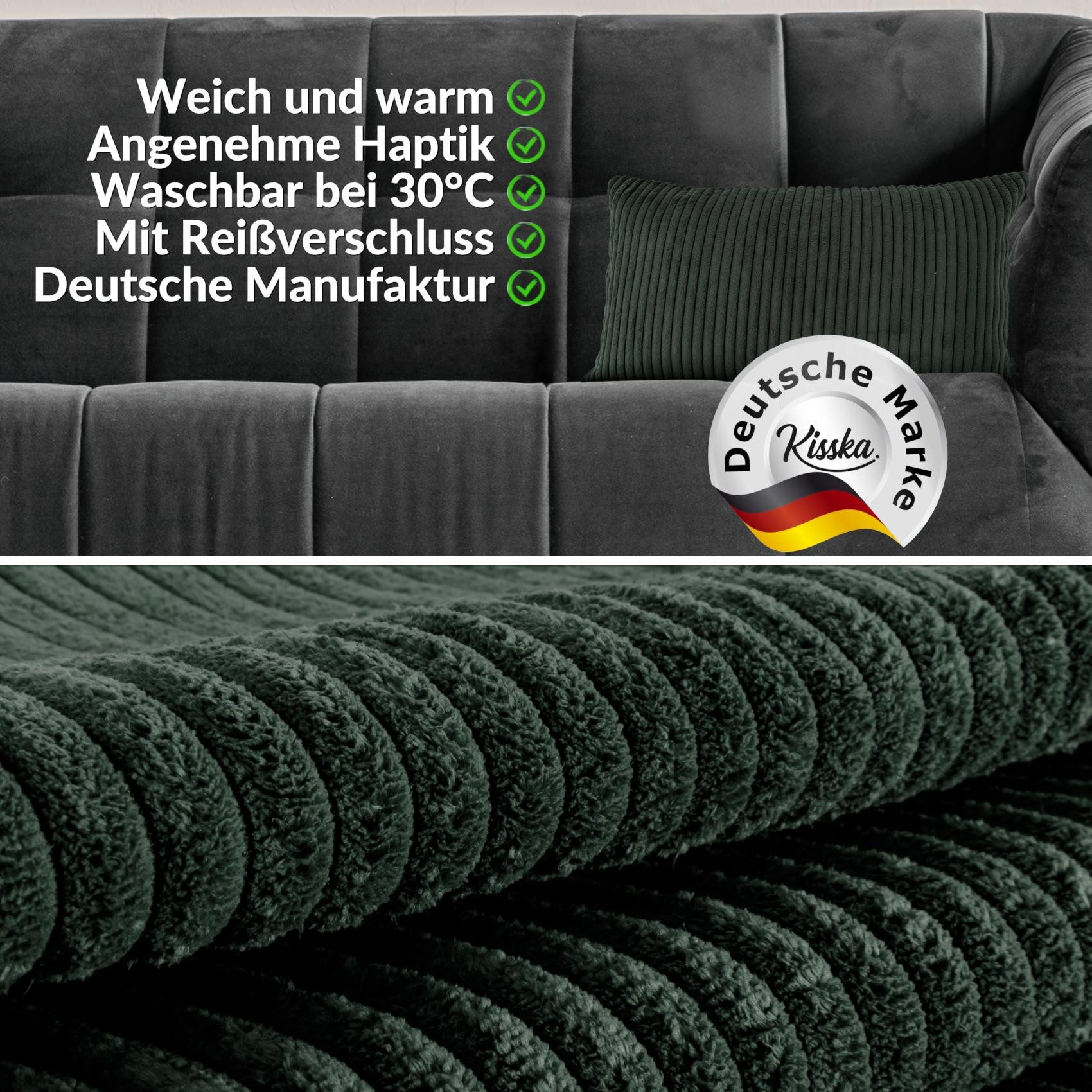 ANRO Dekokissen Kissenhülle MIT oder OHNE Füllung Kissenbezug Zierkissen, Kissenhülle in 30x50cm ohne Füllung Grün