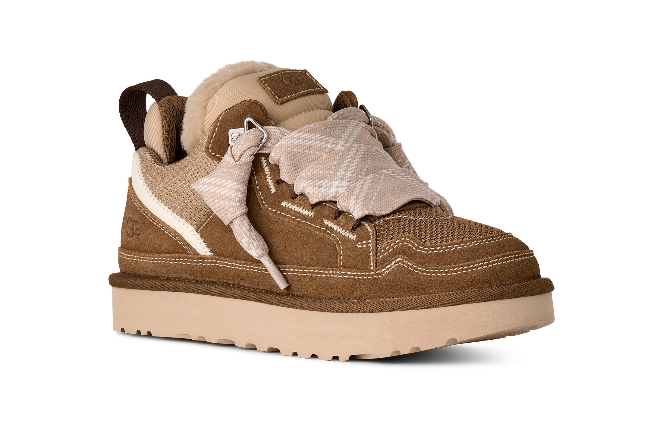 UGG W LOWMEL Sneaker Schnürboots, lässiger Winter Sneaker mit auffälligen Schnürsenkeln